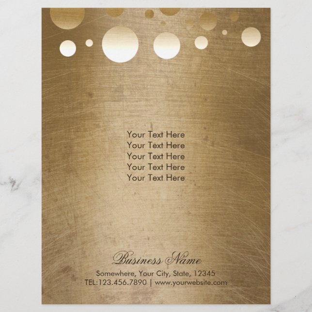 Makeup Artist Modern Gold Confetti Dots Grunge Flyer (Vorne)