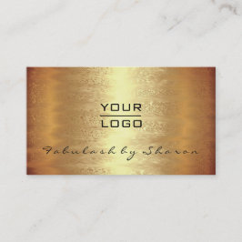 Makeup Artist Modern Warm Gold einfach Logo Visitenkarte