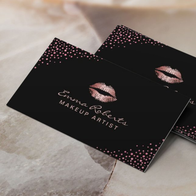 Makeup Artist Moderne Rose Visitenkarte (Von Creator hochgeladen)