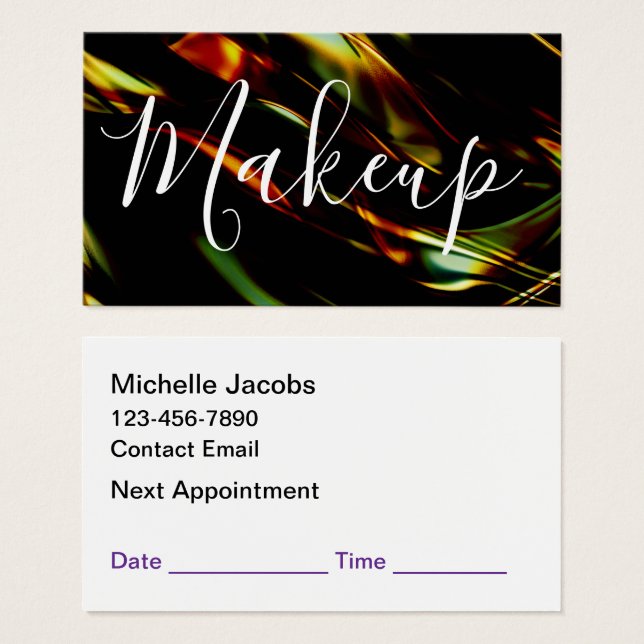 Makeup Artist Moderne Termine Business Cards (Vorne & Hinten)