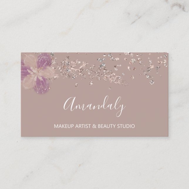 Makeup Artist Nails Beauty WELLNESS-CENTER Rose Fl Visitenkarte (Vorderseite)