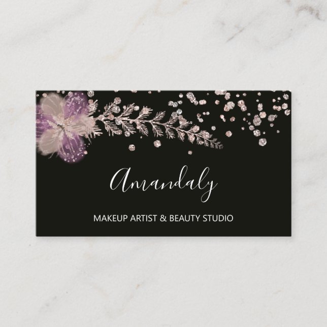 Makeup Artist Nails Beauty WELLNESS-CENTER Rose Fl Visitenkarte (Vorderseite)