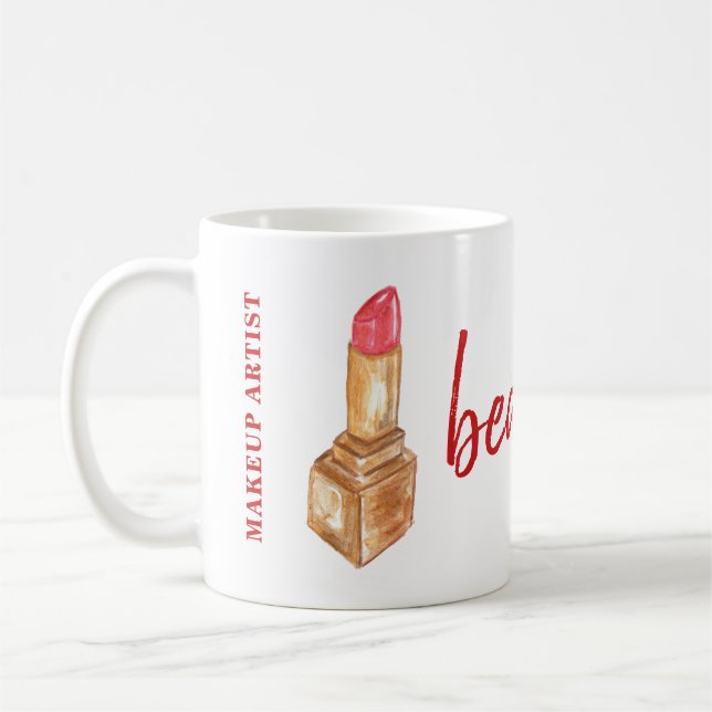 Makeup artist name lipstick und Farbe Kit Beauty Kaffeetasse (Links)