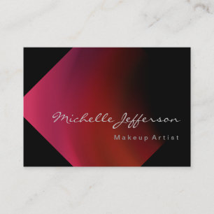 Makeup Artist Pink Lila Black Business Card Visitenkarte