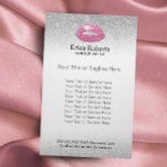 Makeup Artist Pink Lips Silberner Glitzer Salon Flyer<br><div class="desc">Makeup Artist Pink Lips Silver Glitzer Beauty Salon Flyer.</div>