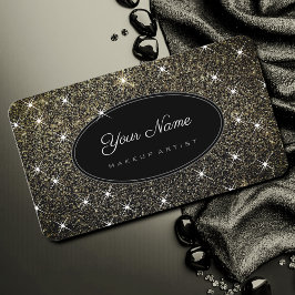 Makeup Artist Platinum Gold Glitzer Luminous Stars Visitenkarte