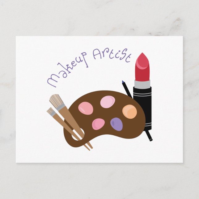 Makeup Artist Postkarte (Vorderseite)