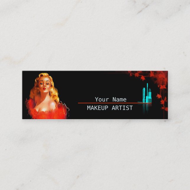 MakeUp Artist - Profilecard Mini Visitenkarte (Vorderseite)