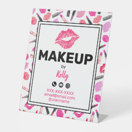 Makeup Artist Promoter Lipstick Lip Print Sockelschild