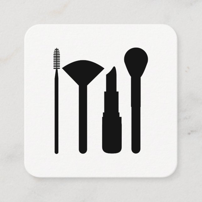 Makeup Artist Quadratische Visitenkarte (Vorderseite)