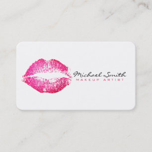 Makeup Artist Red Lips Visitenkarte