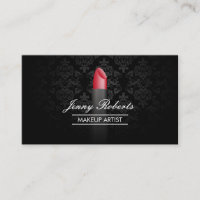 Makeup Artist Red Lipstick Elegante Damask
