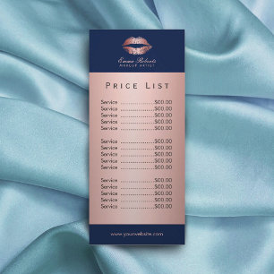 Makeup Artist Rose Gold Lips Navy Blue Price List Werbekarte