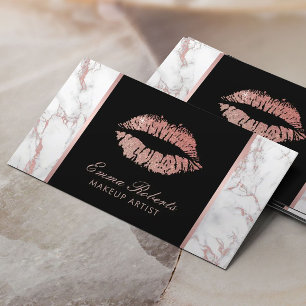 Makeup Artist Rose Gold Lips Trendy Marbella Visitenkarte