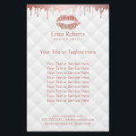 Makeup Artist Rose Gold Lugano Highlights Flyer<br><div class="desc">Makeup Artist Rose Gold Lips Modern Beauty Salon Broschüren.</div>
