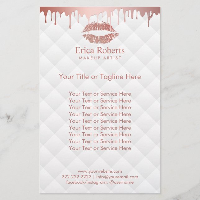 Makeup Artist Rose Gold Lugano Highlights Flyer (Vorne)