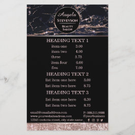 Makeup Artist Rose Gold Marbella Flyer