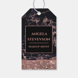 Makeup Artist Rose Gold-Marmor-Geschenkmarke Geschenkanhänger