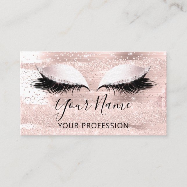 Makeup Artist Rose Kosmetologe Eyelash VIP Visitenkarte (Vorderseite)