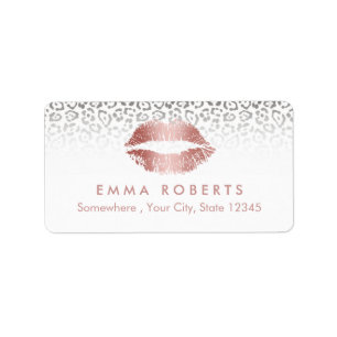 Makeup Artist Rose Rose Gold Adressaufkleber