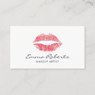 Makeup Artist Rote Liften Schönheitssalon Visitenkarte