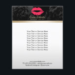 Makeup Artist Rote Lippen Schwarze Flora Schönheit Flyer<br><div class="desc">Makeup Artist Red Lips Black Floral Beauty Salon Broschüren.</div>