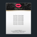 Makeup Artist Rote Lippen Schwarze Flora Schönheit Flyer<br><div class="desc">Makeup Artist Red Lips Black Floral Beauty Salon Broschüren.</div>