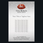 Makeup Artist Rote Lippen Silberner Glitzer Schönh Flyer<br><div class="desc">Makeup Artist Red Lips Silver Glitzer Beauty Salon Flyer.</div>