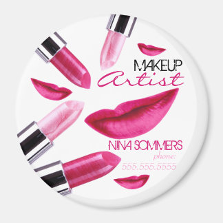 Makeup Artist Round Magnet