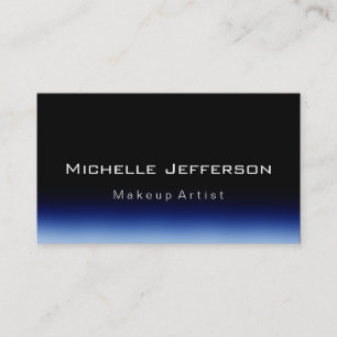 Makeup Artist Script Black Blue Business Card Visitenkarte