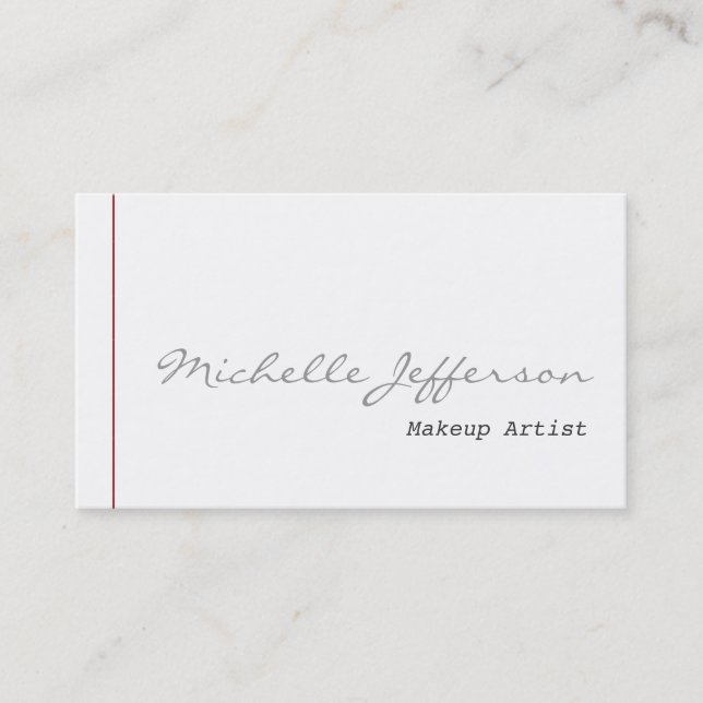 Makeup Artist Script Charming Business Card Visitenkarte (Vorderseite)