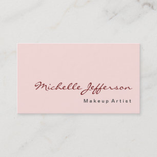 Makeup Artist Script Misty Rose Business Card Visitenkarte