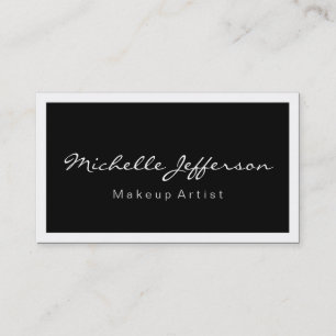 Makeup Artist Script Schwarz-weiße Visitenkarte