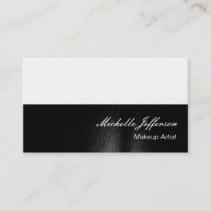 Makeup Artist Script White Black Business Card Visitenkarte