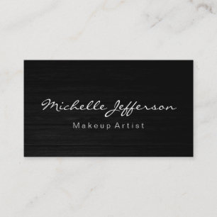 Makeup Artist Script Wood Effect Business Card Visitenkarte