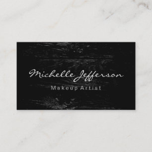 Makeup Artist Script Wood Pattern Business Card Visitenkarte
