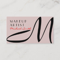 Makeup Artist Stilvolle Monogram Modern Dust Storm
