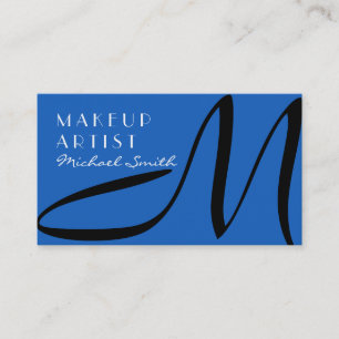 Makeup Artist Stilvolle Monogram Moderner Denim Visitenkarte