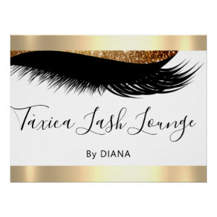 Makeup Artist Studio Eyelashes Extension White Poster