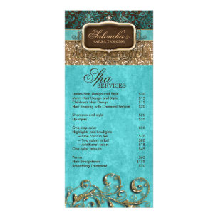 Makeup Artist Tanning Fashion Nail Salon Glitzer Werbekarte