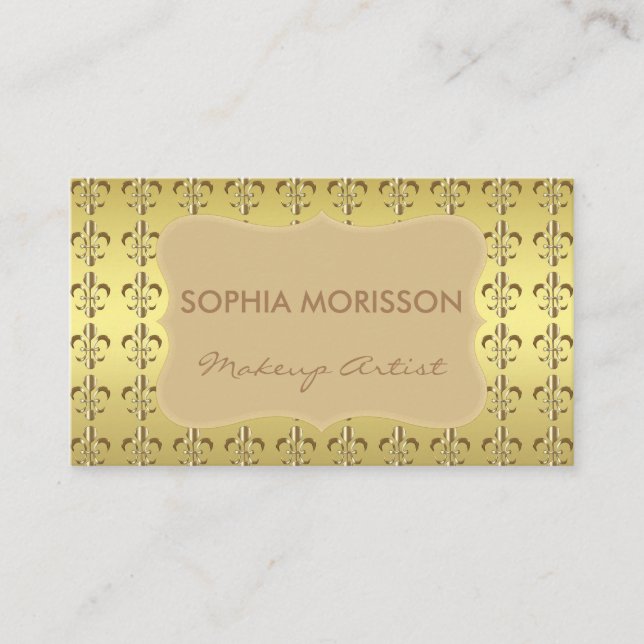 Makeup Artist Termin Fleur-de-lis Monogramm (Vorderseite)