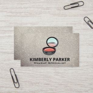 Makeup Artist Tools   GLITZER   Make Compact Visitenkarte