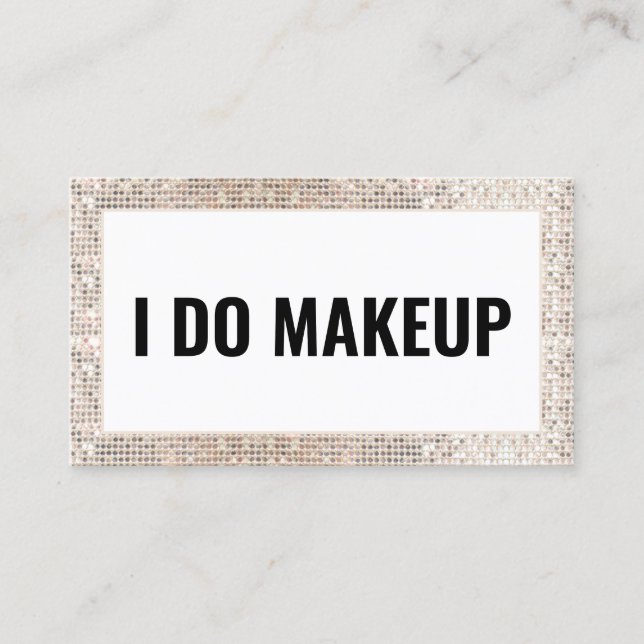 Makeup Artist Trendy Glam Business Card Visitenkarte (Vorderseite)