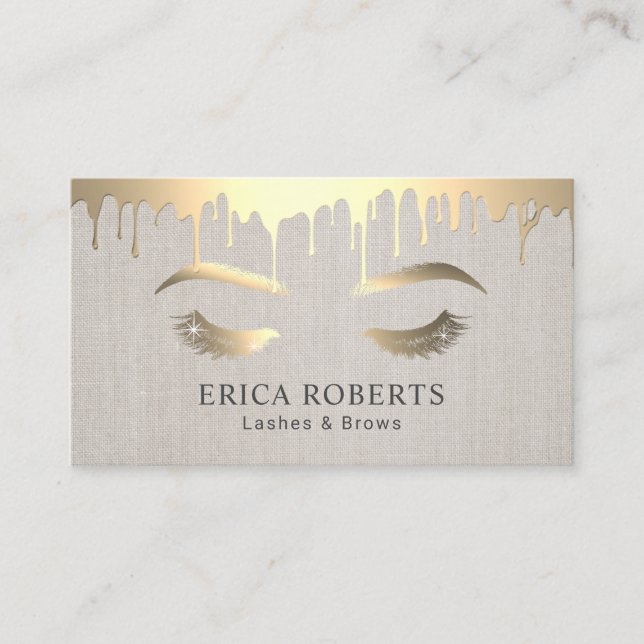 Makeup Artist Tropfens Lashes Salon Visitenkarte (Vorderseite)