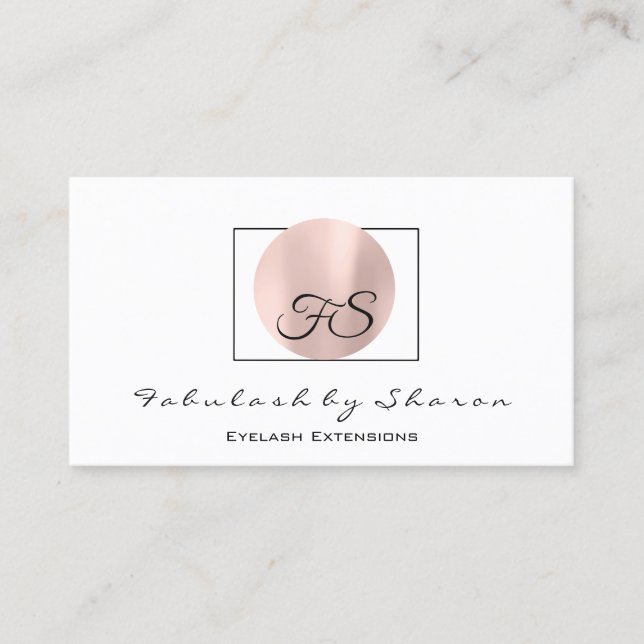 Makeup Artist WELLNESS-CENTER Lashes Rose Logo Mon Visitenkarte (Vorderseite)
