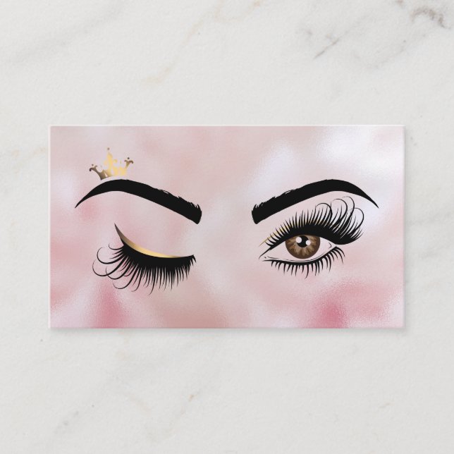 Makeup artist Wink Eye Beauty Salon Lash Extension Visitenkarte (Vorderseite)