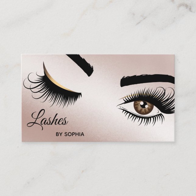Makeup artist Wink Eye Beauty Salon Lash Extension Visitenkarte (Vorderseite)