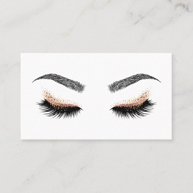 Makeup artist Wink Eye Beauty Salon Lash Extension Visitenkarte (Vorderseite)