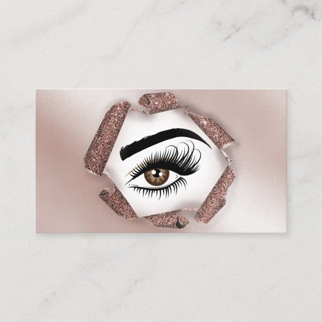Makeup artist Wink Eye Beauty Salon Lash Extension Visitenkarte (Vorderseite)