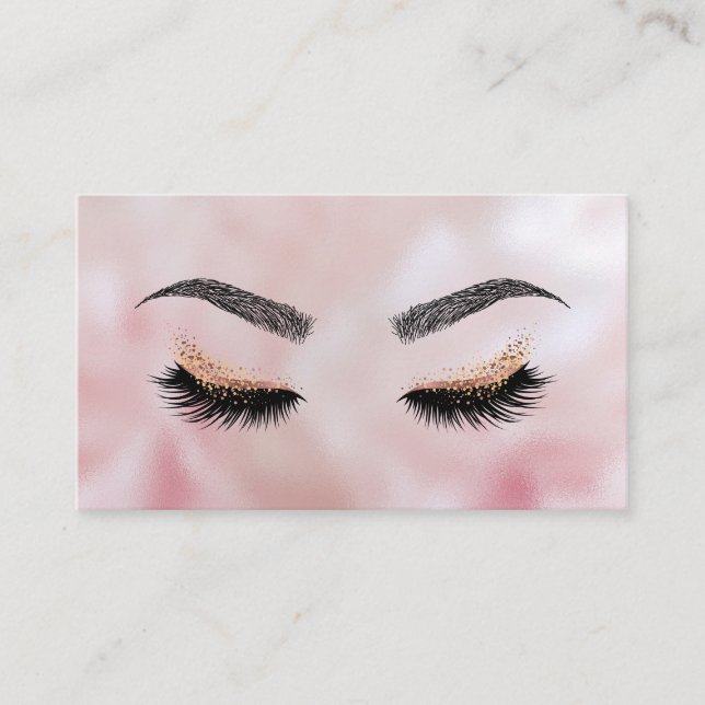 Makeup artist Wink Eye Beauty Salon Lash Extension Visitenkarte (Vorderseite)